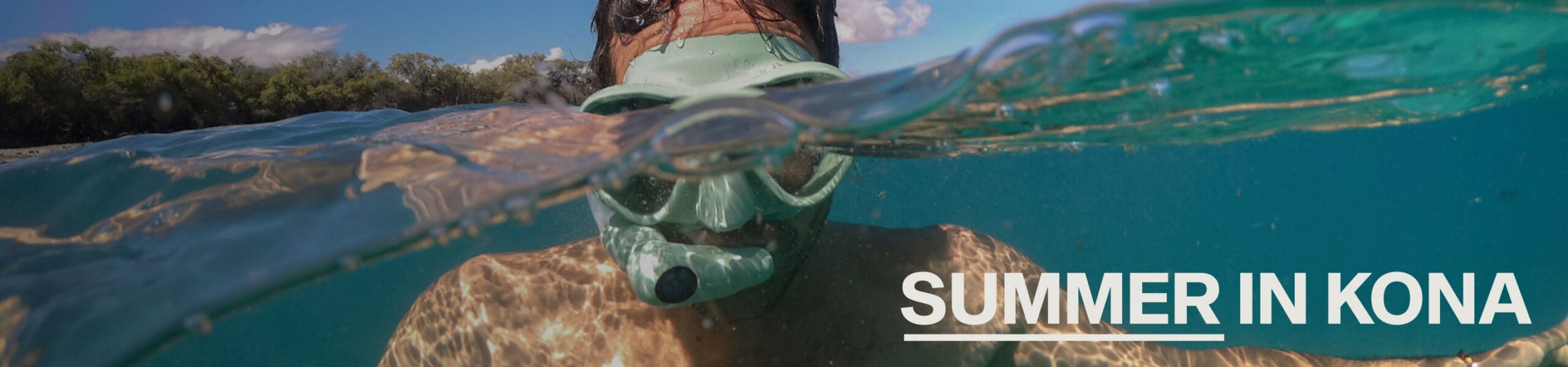 Portrait of a man snorkeling in kona